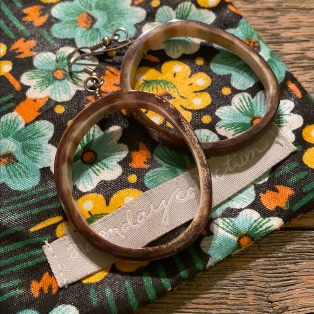 Noonday : Polished Bone Hoop Earrings